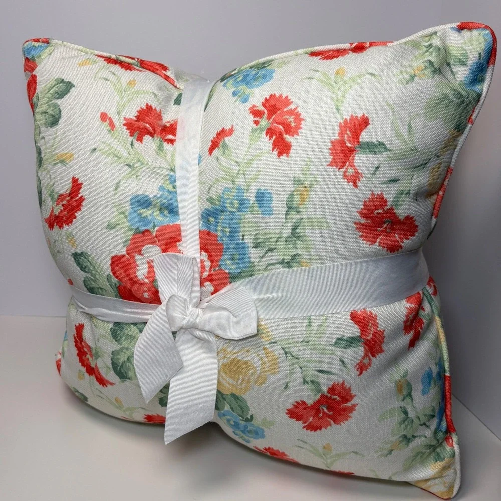 New‎ Lauren Ralph Lauren Indoor Outdoor Set of 2 Floral Print  Pillows
